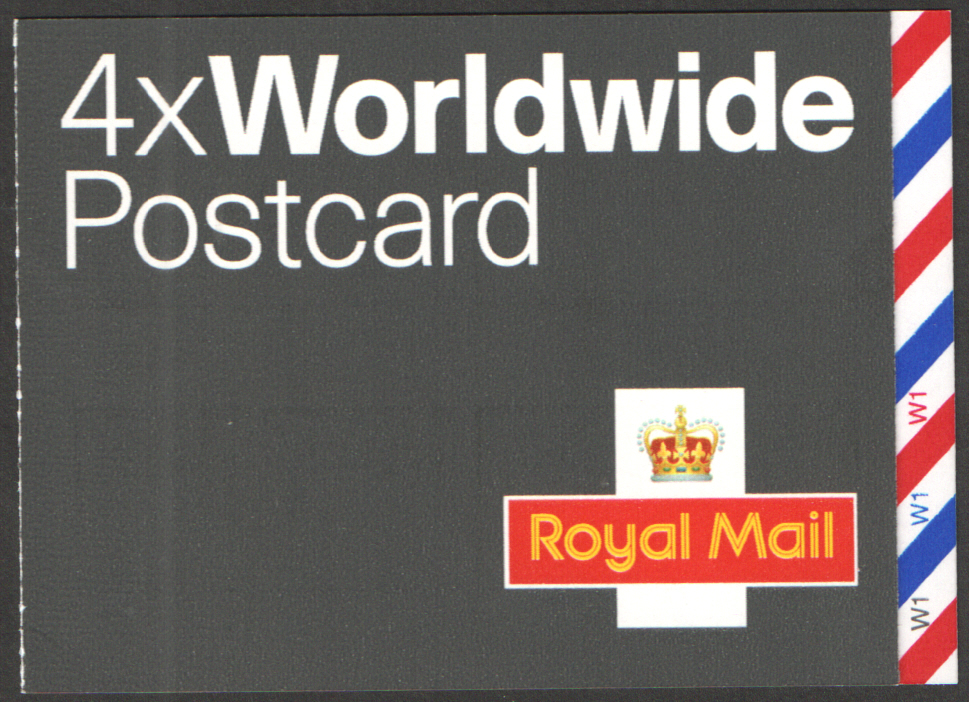(image for) MJA1 / SB4(9) SBT Cyl W1 Walsall 4 x Worldwide Postcard Self Adhesive Booklet